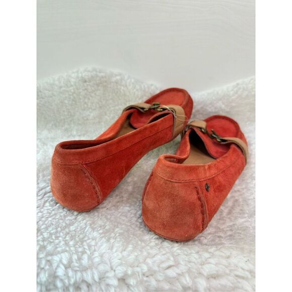 UGG ORANGE AVEN Suede MOCASSIN Driving Loafers! Size 6,5 leather summer fashion - Picture 4 of 14